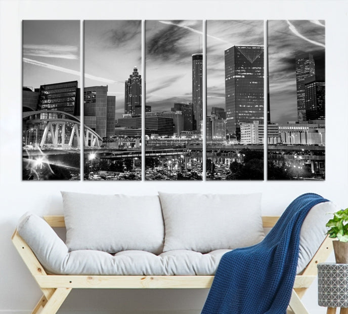 Atlanta Cityscape Canvas Wall Art Skyline Print Large City Picture Print