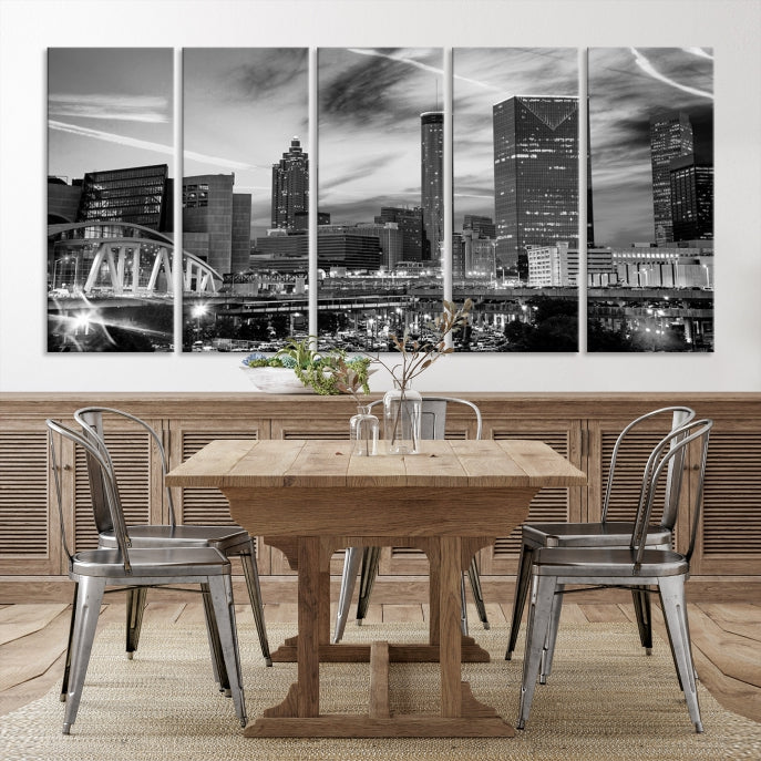 Atlanta Cityscape Canvas Wall Art Skyline Print Large City Picture Print