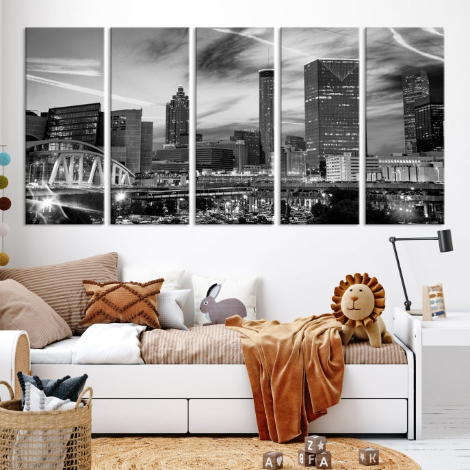 Atlanta Cityscape Canvas Wall Art Skyline Print Large City Picture Print