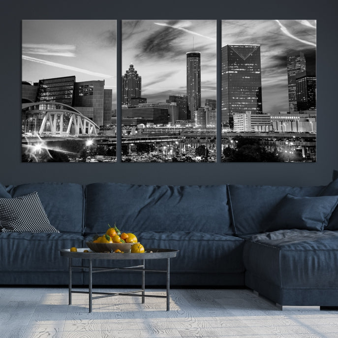 Atlanta Cityscape Canvas Wall Art Skyline Print Large City Picture Print