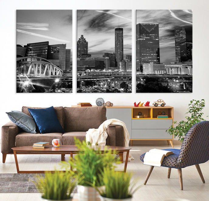 Atlanta Cityscape Canvas Wall Art Skyline Print Large City Picture Print