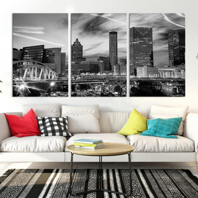 Atlanta Cityscape Canvas Wall Art Skyline Print Large City Picture Print