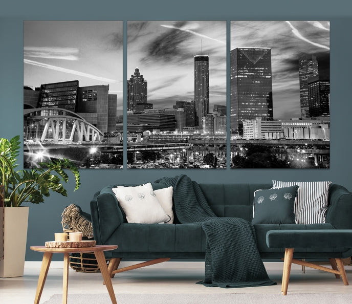 Atlanta Cityscape Canvas Wall Art Skyline Print Large City Picture Print