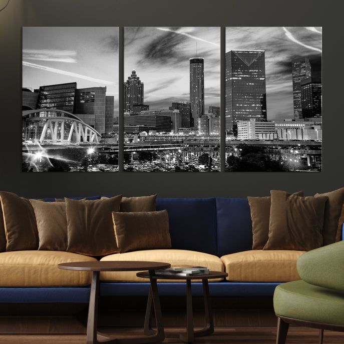 Atlanta Cityscape Canvas Wall Art Skyline Print Large City Picture Print