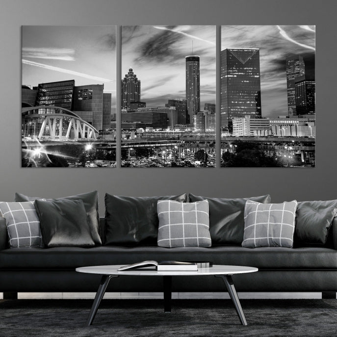 Atlanta Cityscape Canvas Wall Art Skyline Print Large City Picture Print