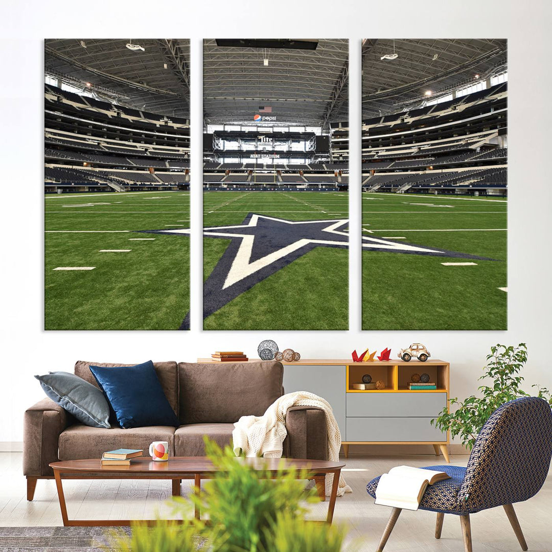 Att Stadium Dallas Stadium Wall Art Canvas Print