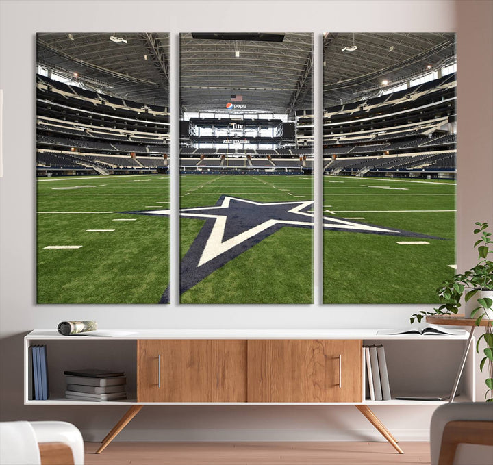 Att Stadium Dallas Stadium Wall Art Canvas Print