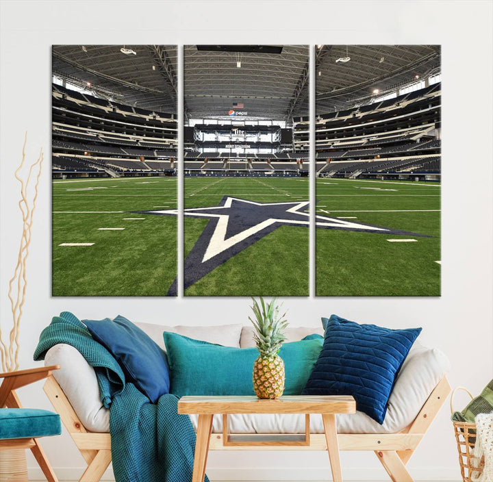 Att Stadium Dallas Stadium Wall Art Canvas Print