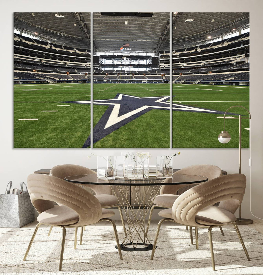 Att Stadium Dallas Stadium Wall Art Canvas Print