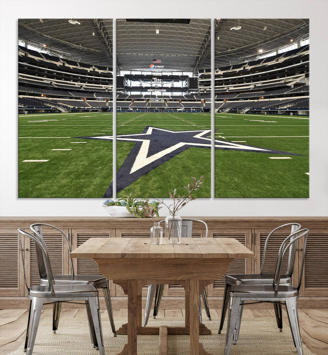 Att Stadium Dallas Stadium Wall Art Canvas Print