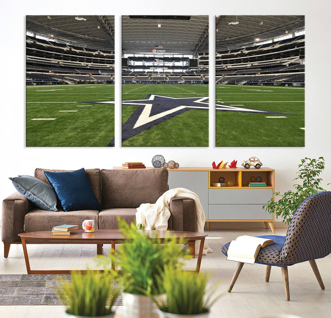 Att Stadium Dallas Stadium Wall Art Canvas Print