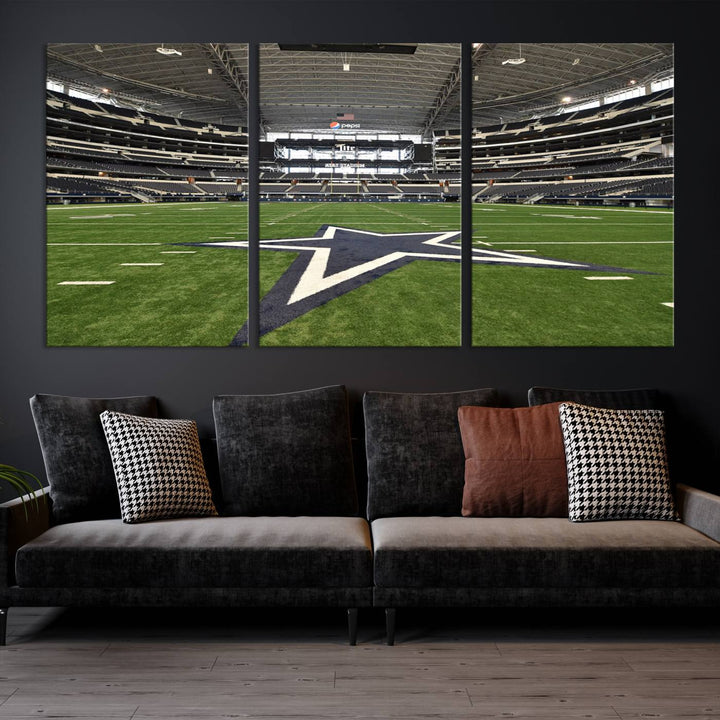 Att Stadium Dallas Stadium Wall Art Canvas Print