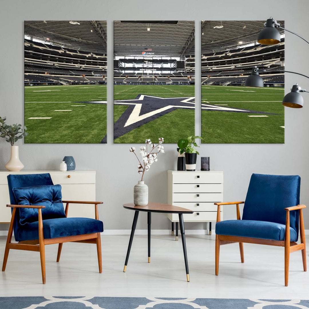 Att Stadium Dallas Stadium Wall Art Canvas Print