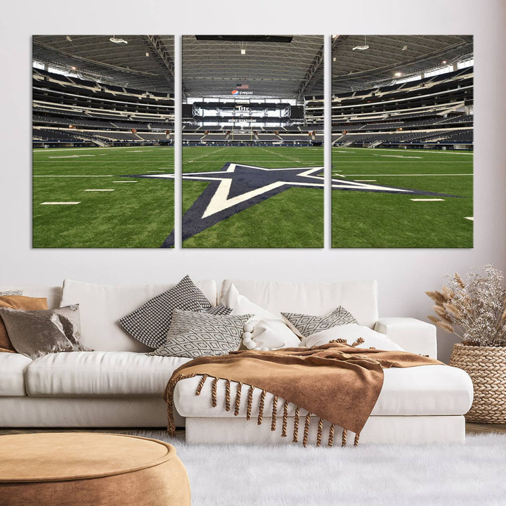 Att Stadium Dallas Stadium Wall Art Canvas Print