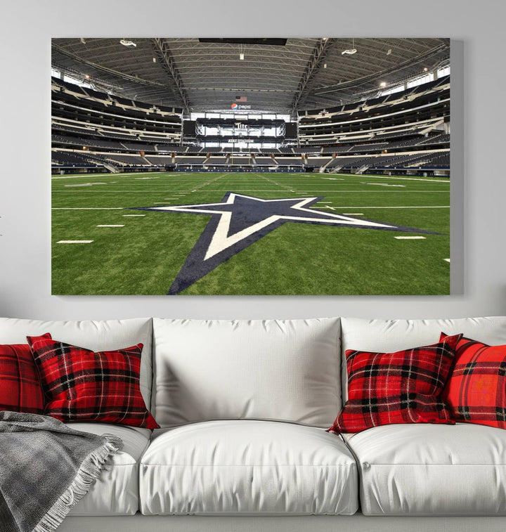 Att Stadium Dallas Stadium Wall Art Canvas Print