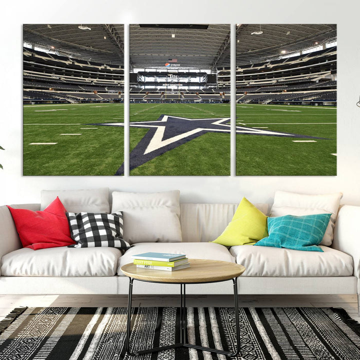 Att Stadium Dallas Stadium Wall Art Canvas Print