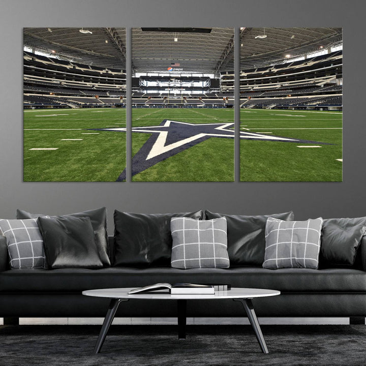 Att Stadium Dallas Stadium Wall Art Canvas Print