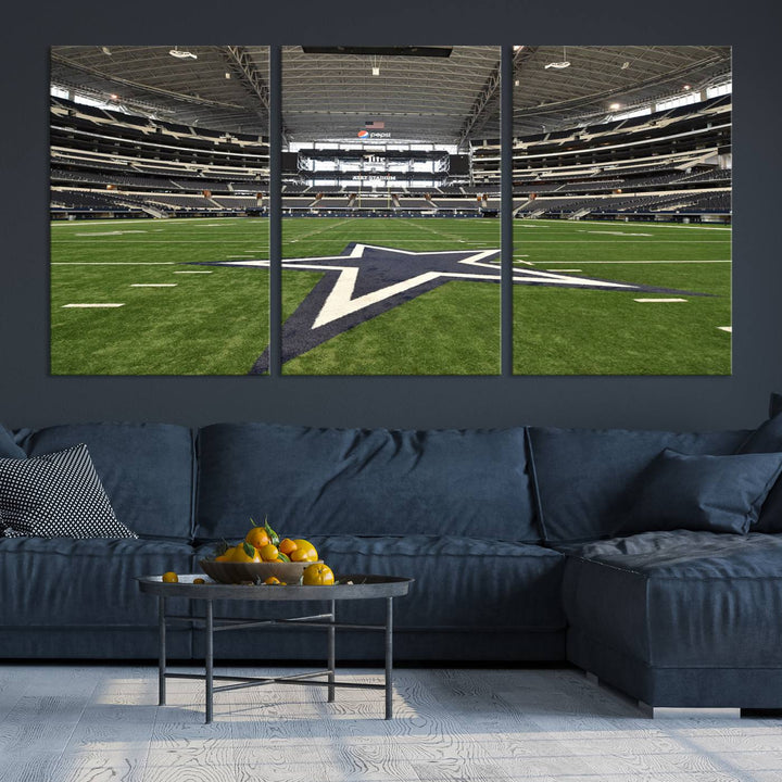 Att Stadium Dallas Stadium Wall Art Canvas Print