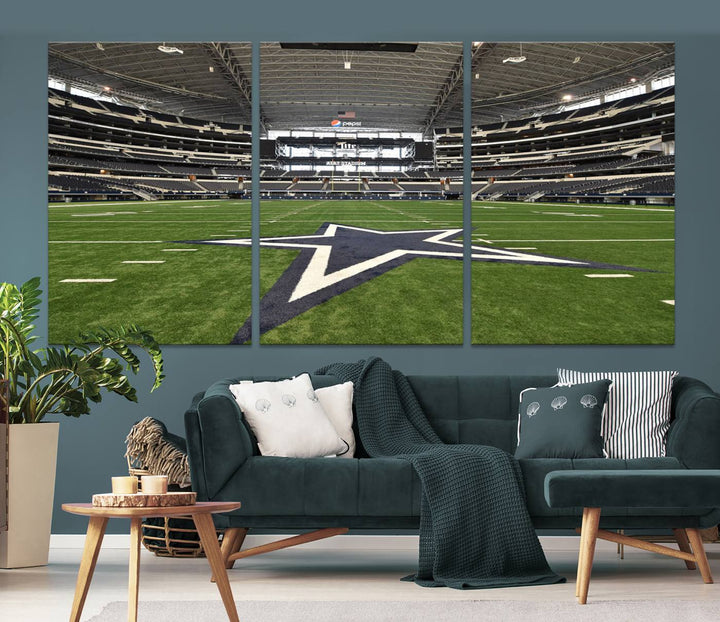 Att Stadium Dallas Stadium Wall Art Canvas Print