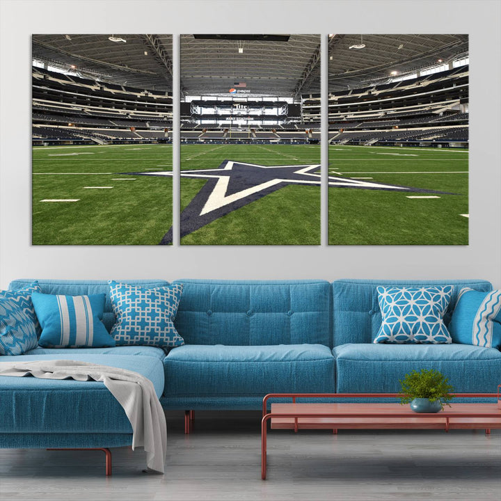 Att Stadium Dallas Stadium Wall Art Canvas Print