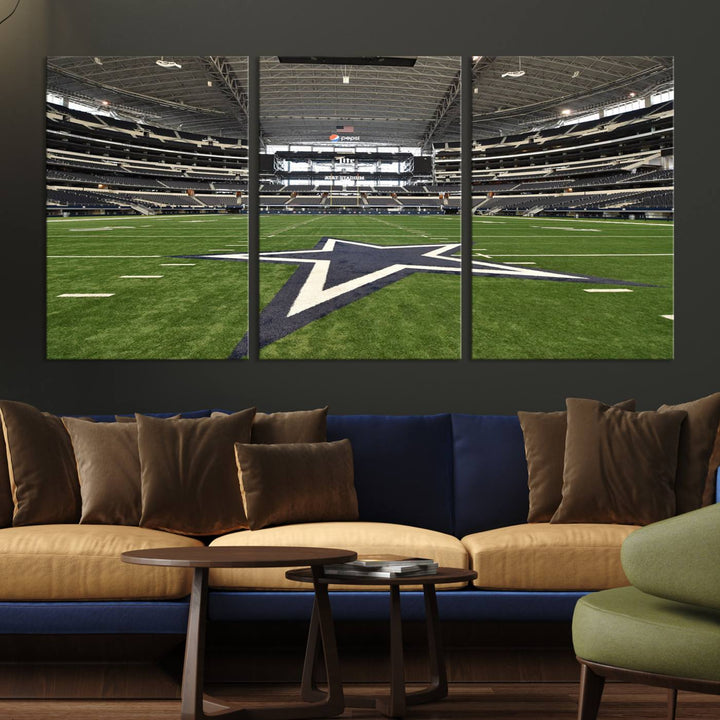 Att Stadium Dallas Stadium Wall Art Canvas Print