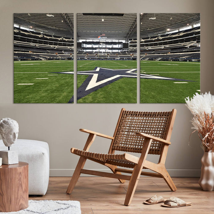 Att Stadium Dallas Stadium Wall Art Canvas Print