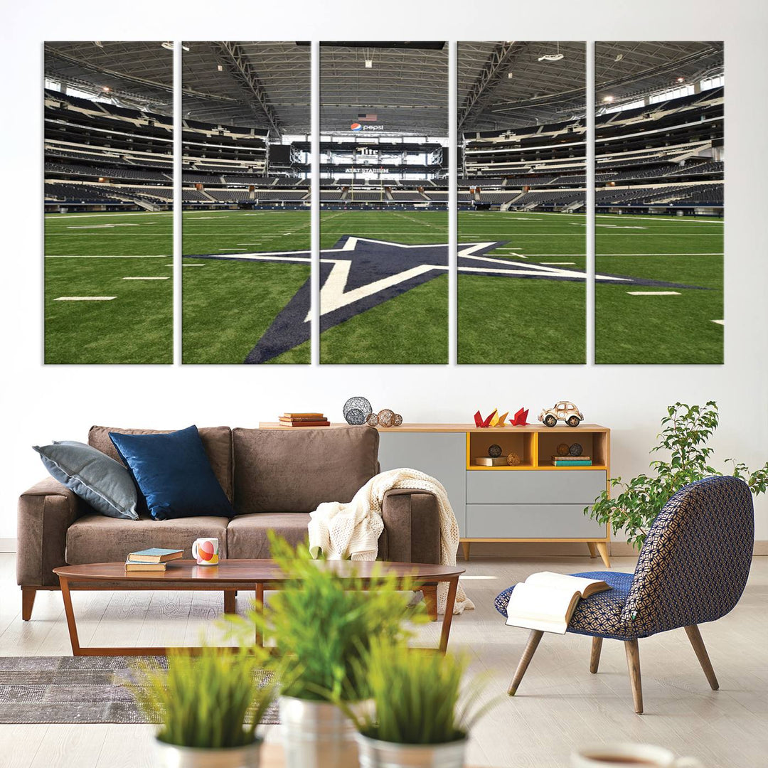 Att Stadium Dallas Stadium Wall Art Canvas Print