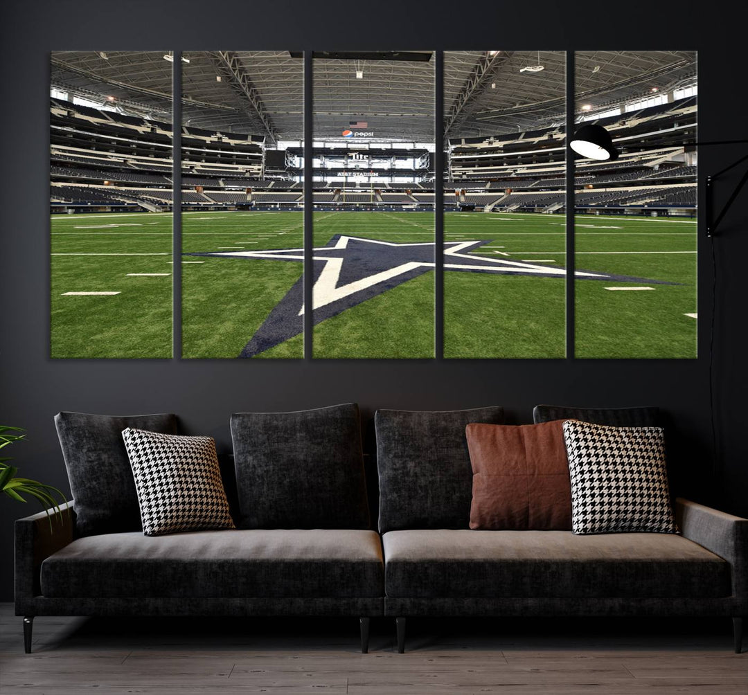 Att Stadium Dallas Stadium Wall Art Canvas Print