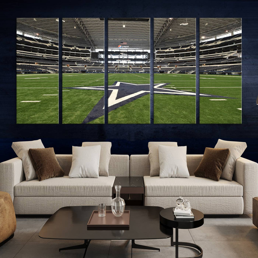 Att Stadium Dallas Stadium Wall Art Canvas Print