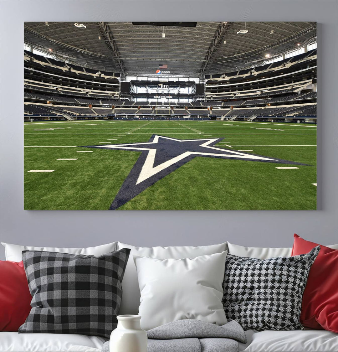 Att Stadium Dallas Stadium Wall Art Canvas Print