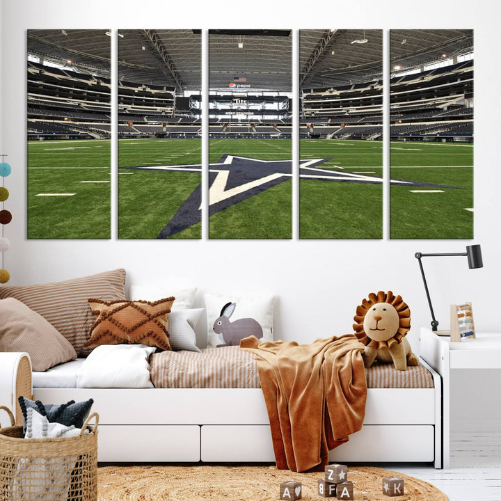 Att Stadium Dallas Stadium Wall Art Canvas Print