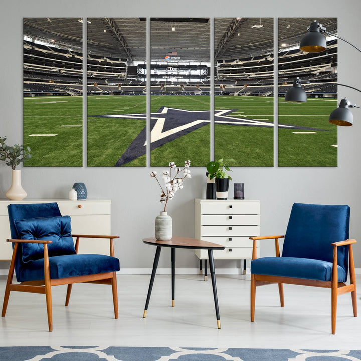 Att Stadium Dallas Stadium Wall Art Canvas Print