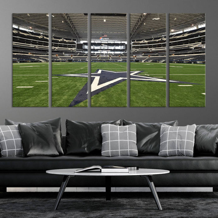 Att Stadium Dallas Stadium Wall Art Canvas Print