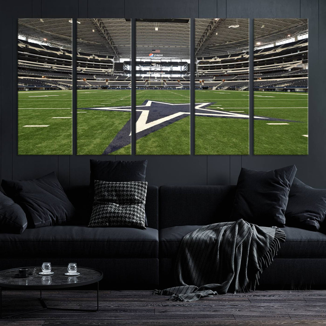 Att Stadium Dallas Stadium Wall Art Canvas Print