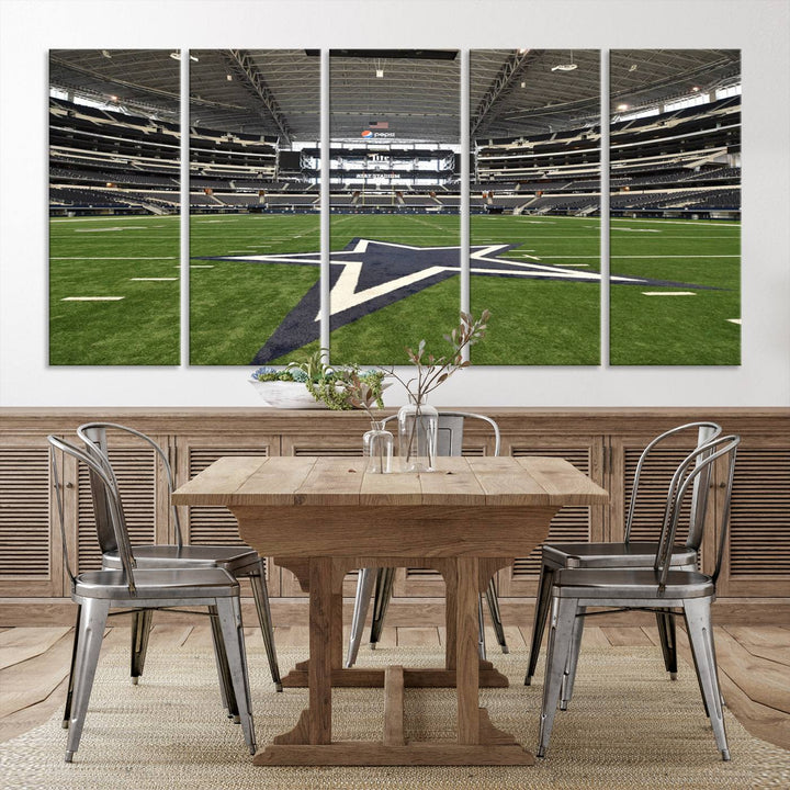 Att Stadium Dallas Stadium Wall Art Canvas Print