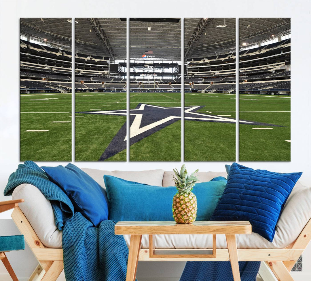 Att Stadium Dallas Stadium Wall Art Canvas Print