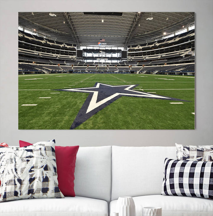 Att Stadium Dallas Stadium Wall Art Canvas Print