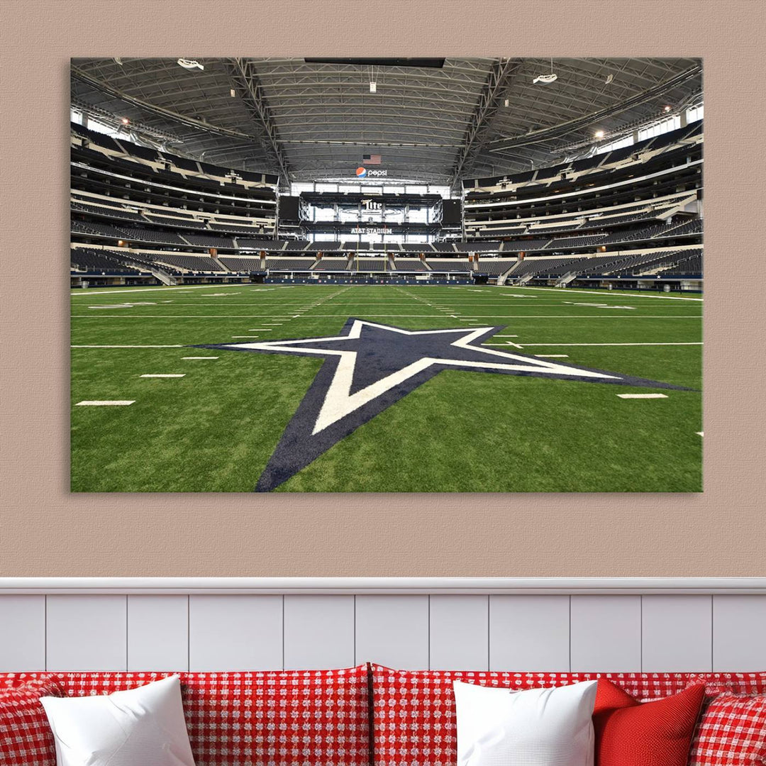 Att Stadium Dallas Stadium Wall Art Canvas Print