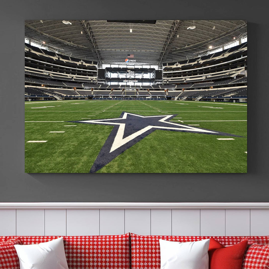 Att Stadium Dallas Stadium Wall Art Canvas Print