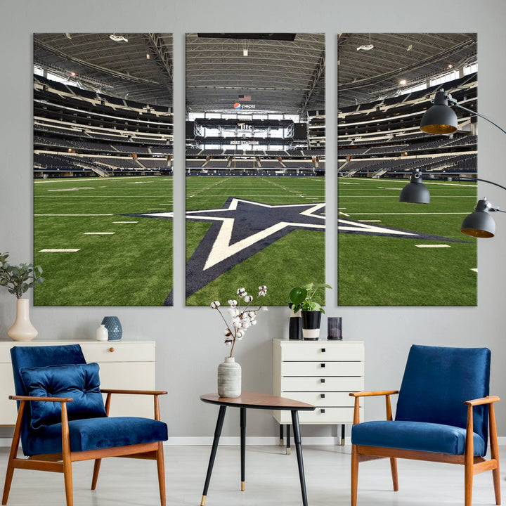 Att Stadium Dallas Stadium Wall Art Canvas Print