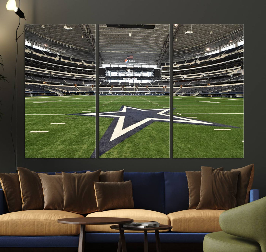 Att Stadium Dallas Stadium Wall Art Canvas Print