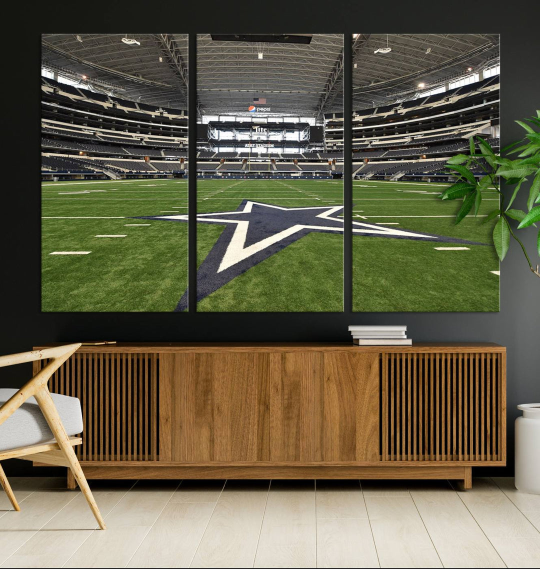 Att Stadium Dallas Stadium Wall Art Canvas Print