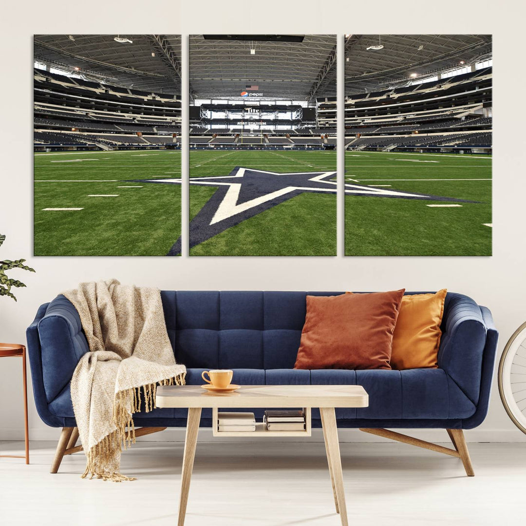 Att Stadium Dallas Stadium Wall Art Canvas Print