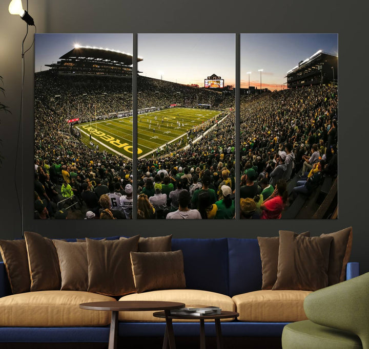 Autzen-Oregon Football Stadium Wall Art Canvas Print