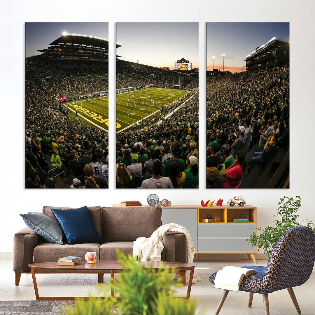 Autzen-Oregon Football Stadium Wall Art Canvas Print