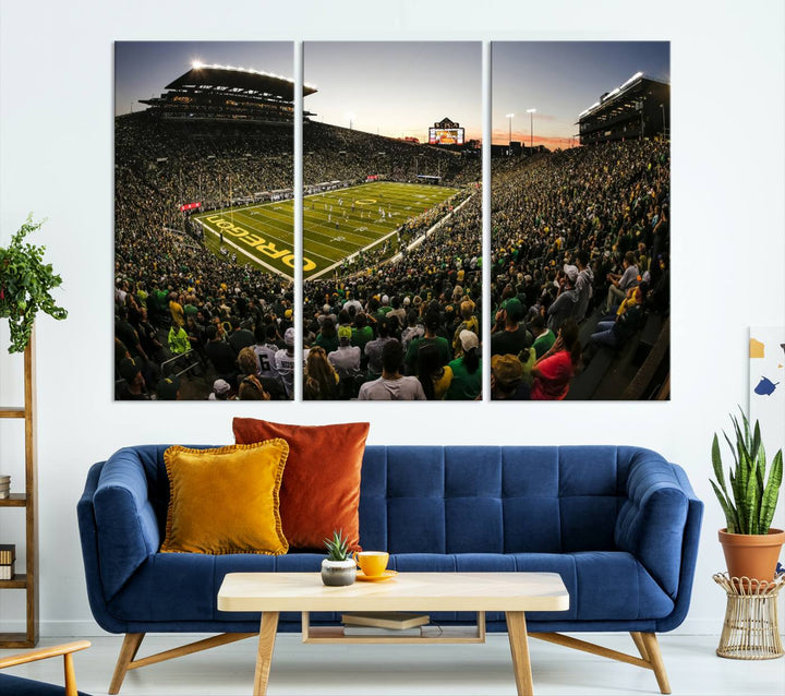 Autzen-Oregon Football Stadium Wall Art Canvas Print