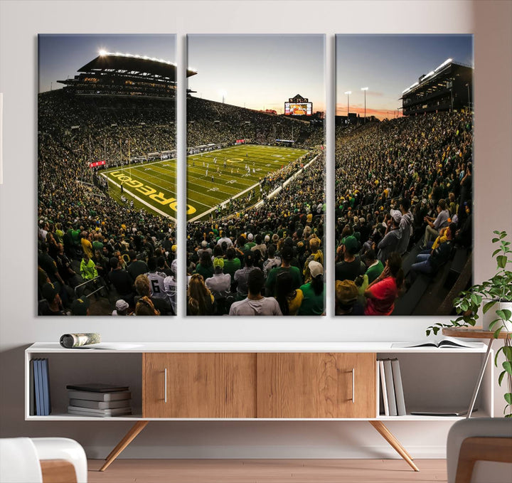 Autzen-Oregon Football Stadium Wall Art Canvas Print