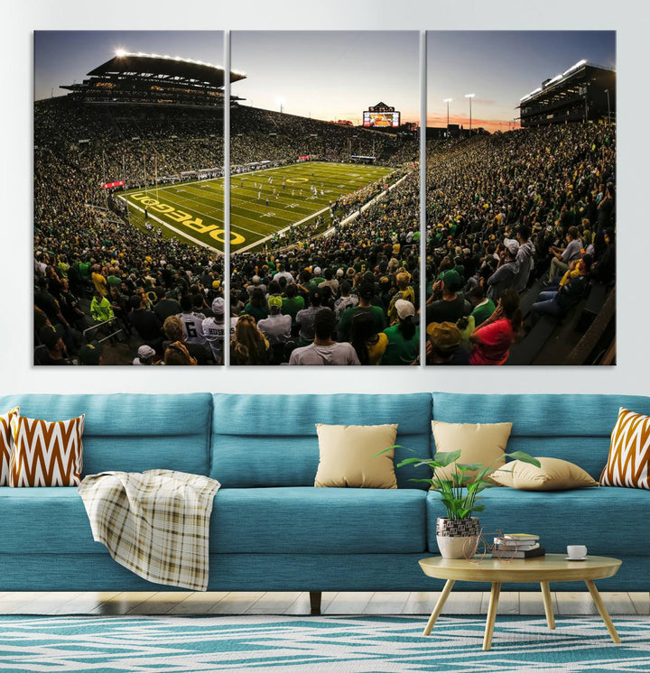 Autzen-Oregon Football Stadium Wall Art Canvas Print