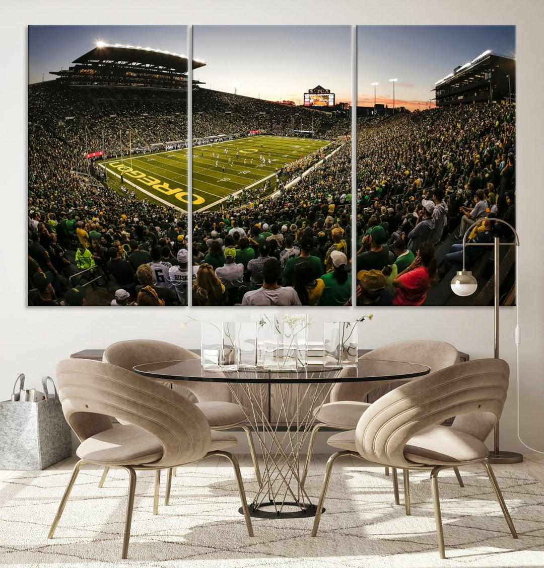 Autzen-Oregon Football Stadium Wall Art Canvas Print