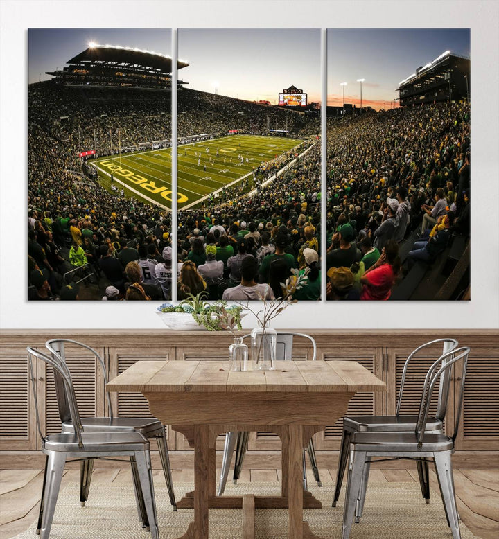 Autzen-Oregon Football Stadium Wall Art Canvas Print